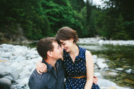 Jesse & Paige: River Engagement Photos<br /> <span>As you can tell, these two are an absolute delight to be around. Jesse and Paige took me to a place they enjoy hiking and also where Jesse proposed on a chilly day last winter. I was overwhelmed and in location heaven as we wandered around the river and even a secret little cave.</span> Jesse & Paige: River Engagement Photos