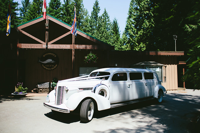 White Vintage Limo Vancouver