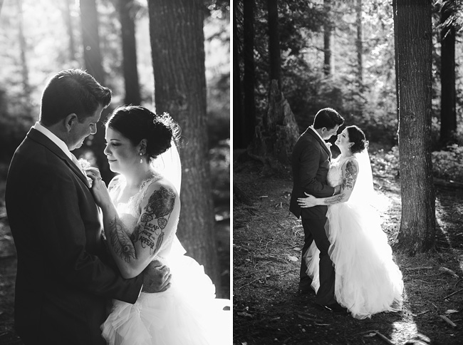 Bride and Groom Forest Sunset