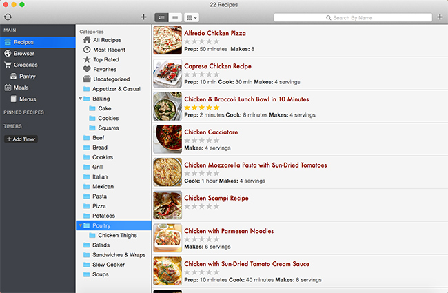 Paprika Meal Planning App Screenshot