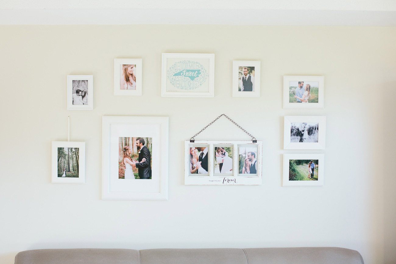 Gallery Wall above Couch