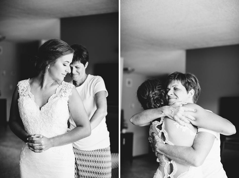 Mother and Bride Hugging