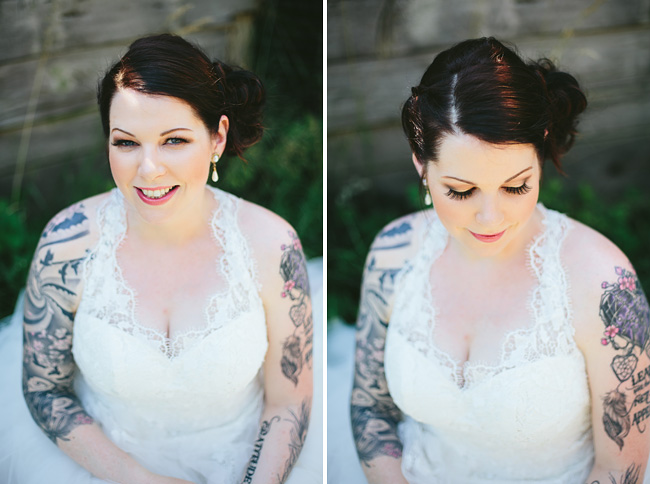 Beautiful bride with tattoos