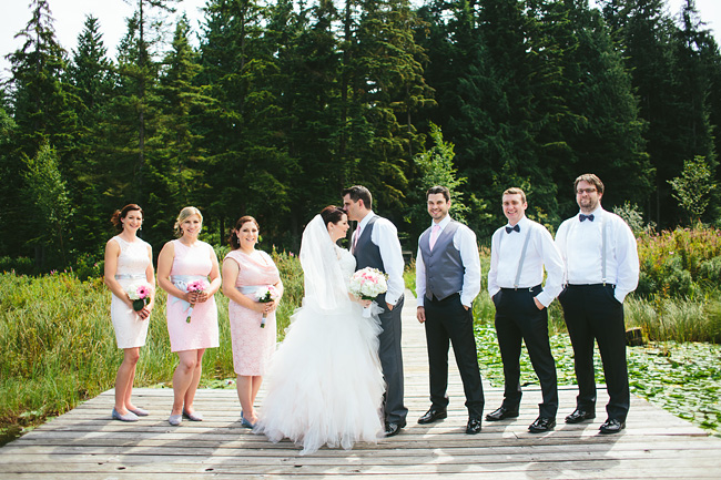 Bridal Party on Dock