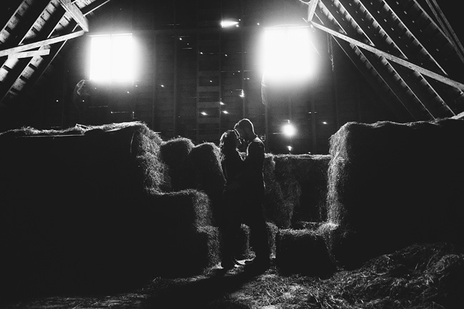 Barn Silhouette Engagement Session 